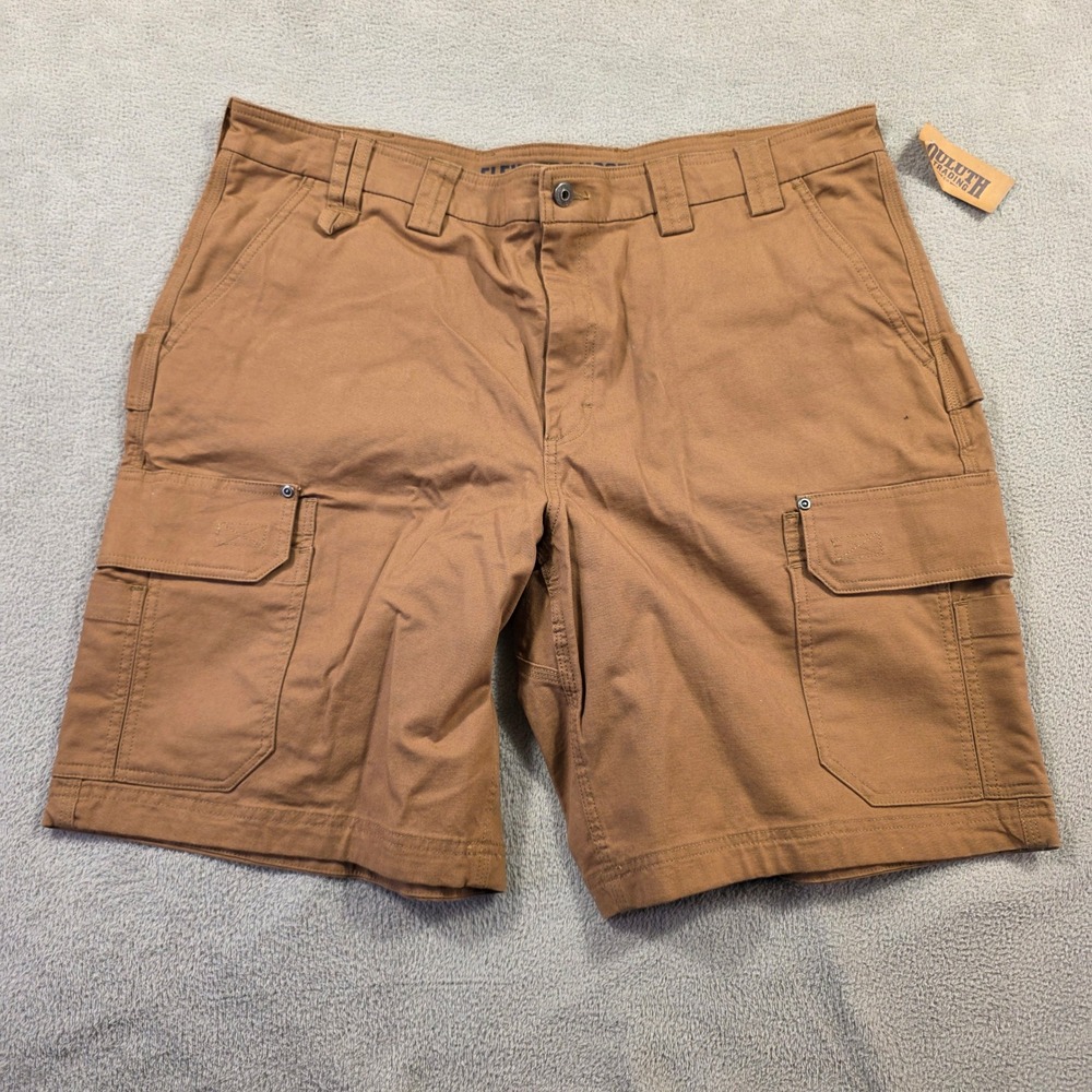 Duluth Trading Co Cargo Shorts Mens 42x10 Brown (Fits 40x10) Workwear Outdoor